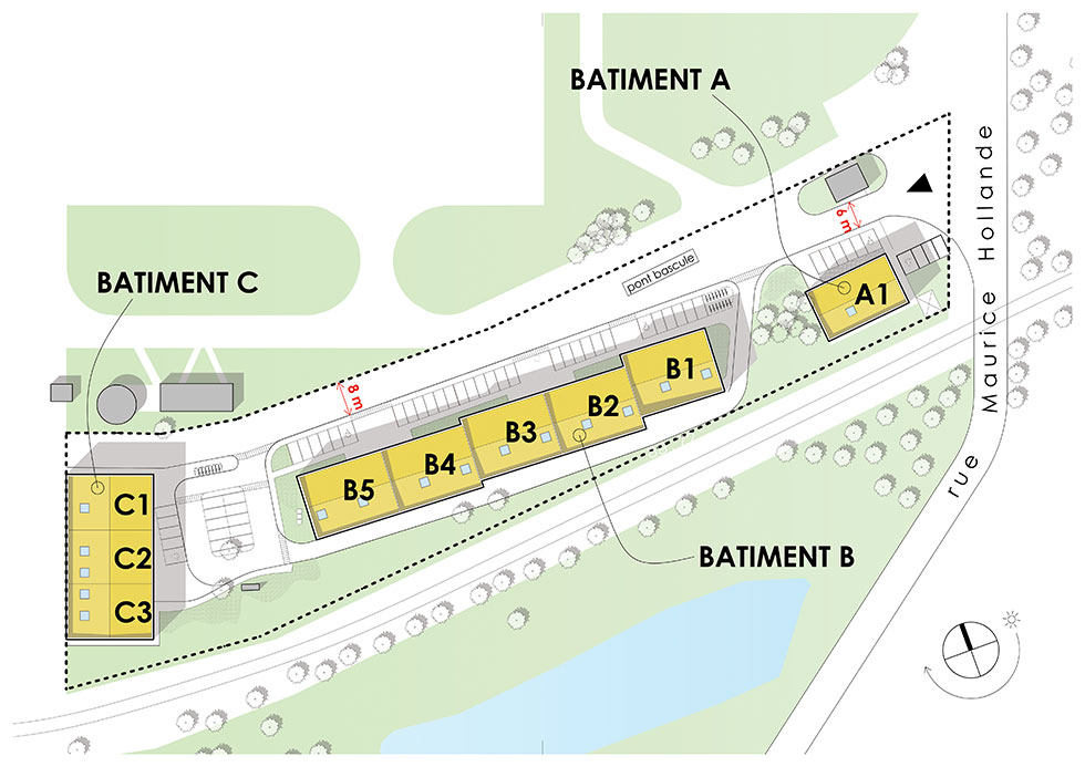 Plan de masse des cellules